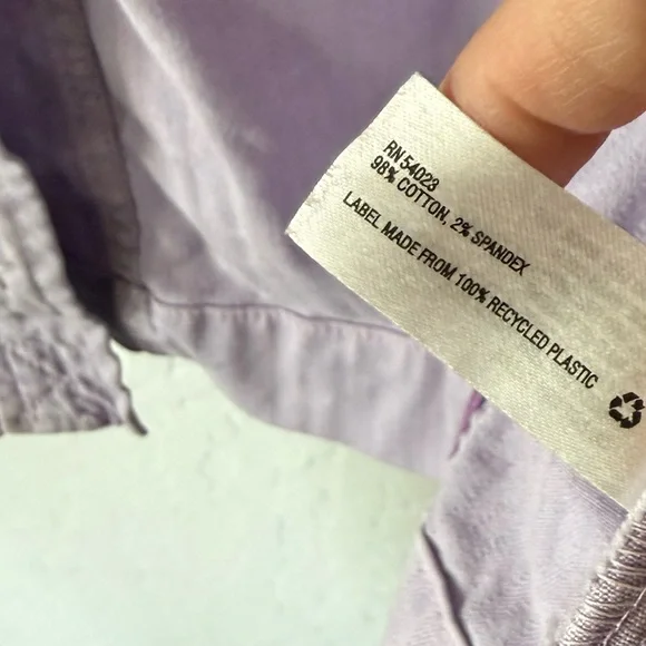 GAP|Pastel Lavender Lilac Button-Front Utility Jacket,Cotton/Canvas size LARGE• - Picture 12 of 14